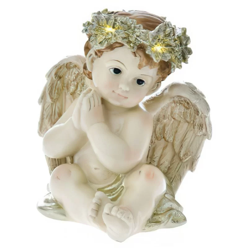 Ingeras decor din rasina cu LED 18 x 16 x 20 cm Ingeras decor din rasina cu LED 18 x 16 x 20 cm