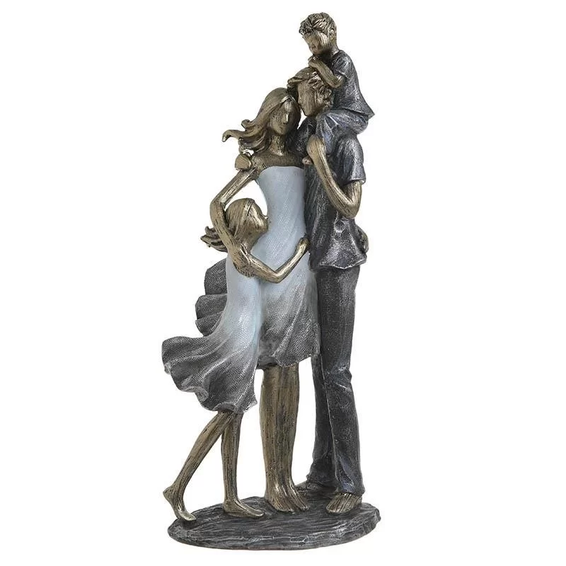 Figurina Family din rasina Grey Gold 13 x 29 cm