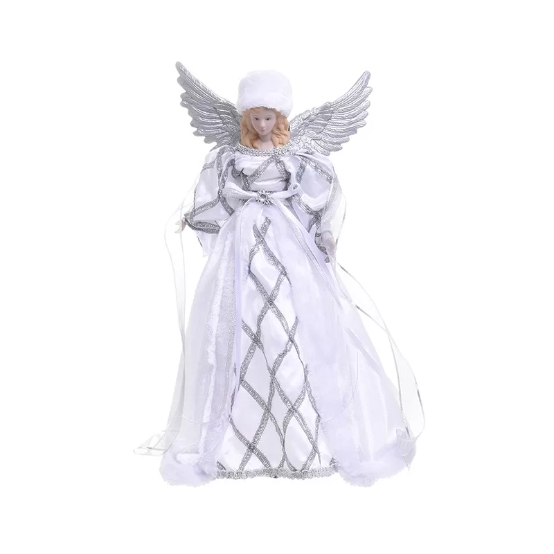 Varf de brad Angel White Silver 40 cm