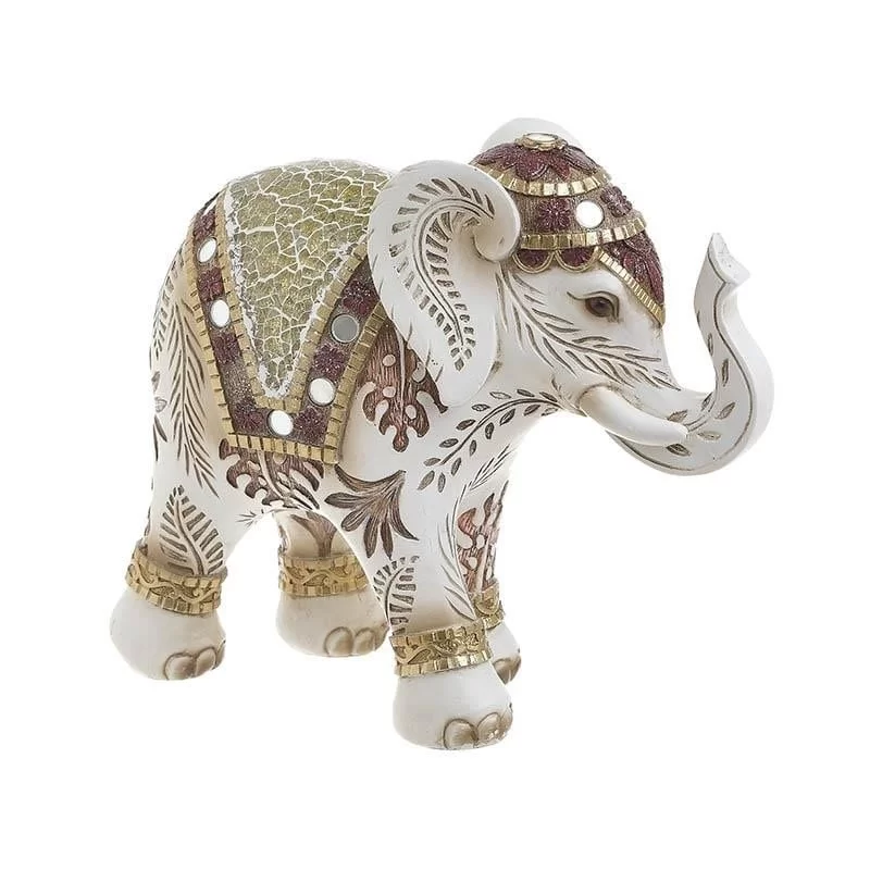 Elefant din rasina White Golden 22 cm x 18 cm - 1