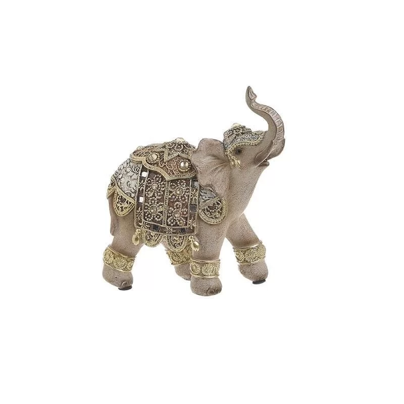 Elefant decor din rasina Golden 13 cm x 15 cm - 1