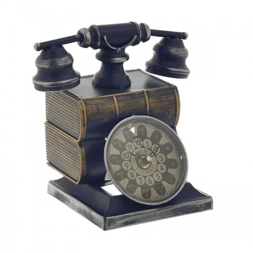 Ceas de birou Antique Telephone Blue 20 x 21 cm