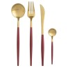 Set tacamuri 24 piese Red Elegance otel inoxidabil-Tacamuri Set tacamuri 24 piese Red Elegance otel inoxidabil-Tacamuri