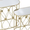 Set 2 console Golden Flowers din fier cu oglinda - Romantic Home Set 2 console Golden Flowers din fier cu oglinda - Romantic Home