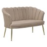 Canapea 2 locuri Beige Gold 130cm x 72cm x 82cm - Romantic Home