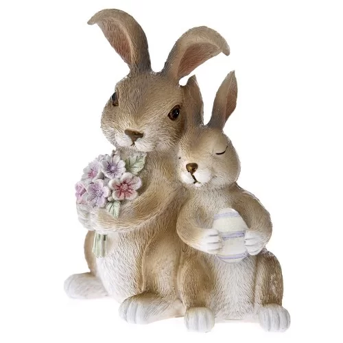 Figurina din rasina Rabbits 11 cm x 12 cm - 1