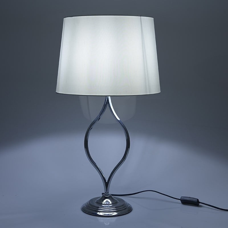 Veioza metalica Silver Modern 33 cm x 60 cm - Romantic Home Veioza metalica Silver Modern 33 cm x 60 cm - Romantic Home