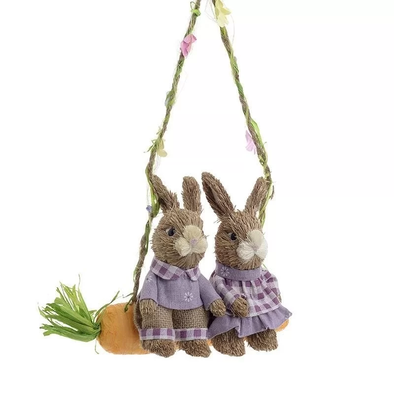 Rabbits in Swing 28 cm x 50 cm