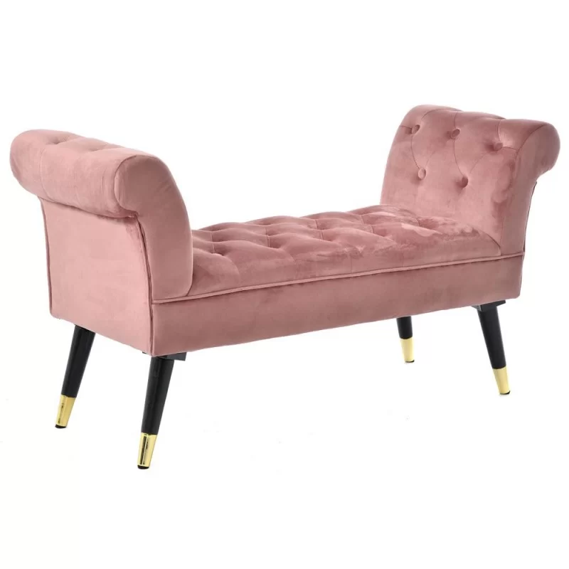 Bancheta Ottoman Coral Pink 114 cm x 40 cm x 60 cm Bancheta Ottoman Coral Pink 114 cm x 40 cm x 60 cm
