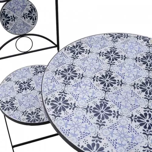 Set masa si 2 scaune din fier Mosaic