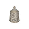 Felinar din sticla Antique White Gold cu LED 9 cm x 14 cm - Romantic Home