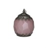 Felinar din sticla si metal cu LED Pink 11 cm x 13 cm Felinar din sticla si metal cu LED Pink 11 cm x 13 cm