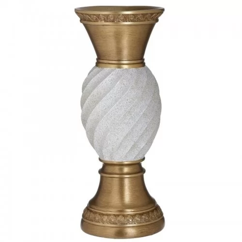 Vaza din rasina Golden White 14 cm x 36 cm