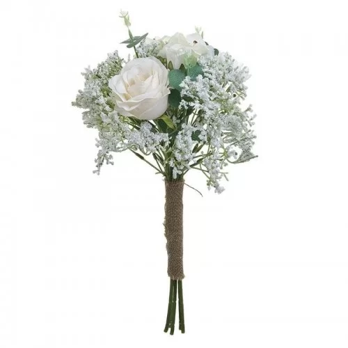 Buchet flori White Roses 38 cm