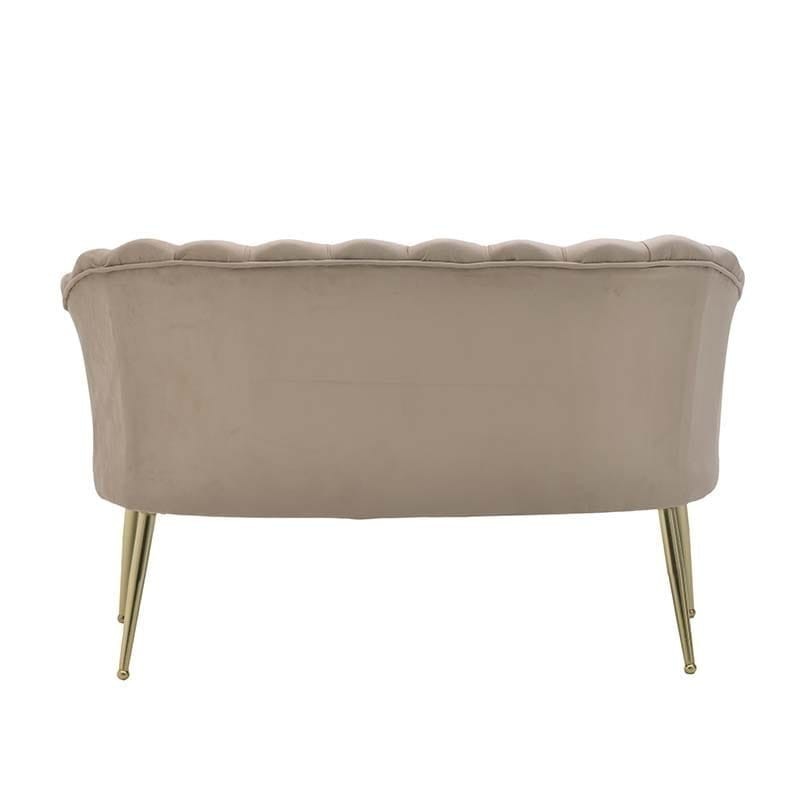 Canapea 2 locuri Beige Gold 130cm x 72cm x 82cm - Romantic Home