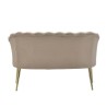 Canapea 2 locuri Beige Gold 130cm x 72cm x 82cm - Romantic Home