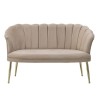 Canapea 2 locuri Beige Gold 130cm x 72cm x 82cm - Romantic Home