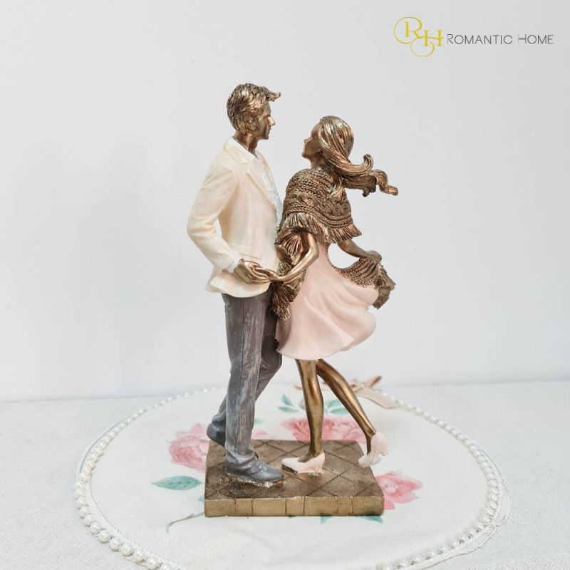 Figurina din rasina Romantic Couple 13 cm x 25 cm - Romantic Home