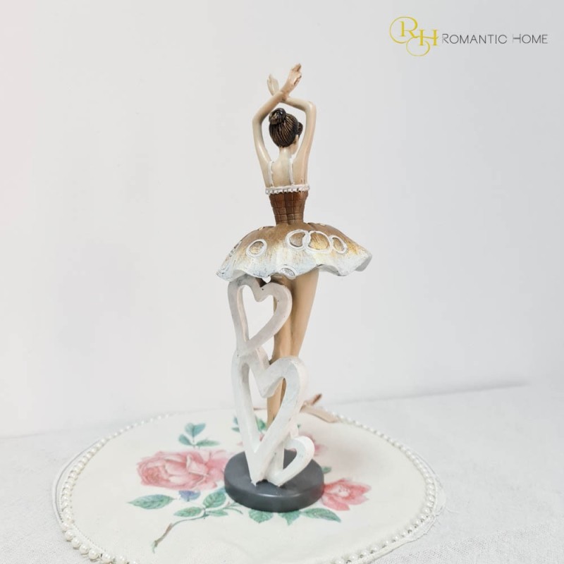 Balerina deco rasina 10.5cm x 10.5cm x 31cm - Romantic Home