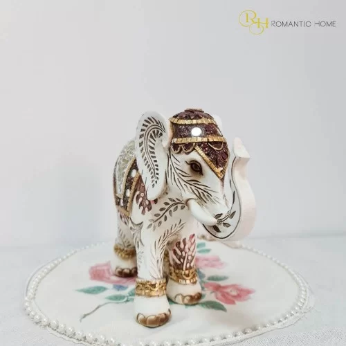 Elefant din rasina White Golden 22 cm x 18 cm - 3
