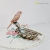 Decoratiune Parrot on a Leaf 22 cm x 15 cm - Romantic Home