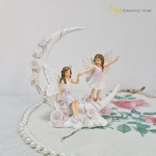 Figurina Fairies on a Crescent Moon rasina 12 cm x 13 cm - 2