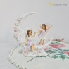 Figurina Fairies on a Crescent Moon rasina 12 cm x 13 cm - Romantic Home Figurina Fairies on a Crescent Moon rasina 12 cm x 13 cm - Romantic Home