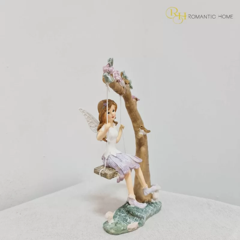 Figurina Fairy on swing din rasina 13 cm x 20 cm - 3