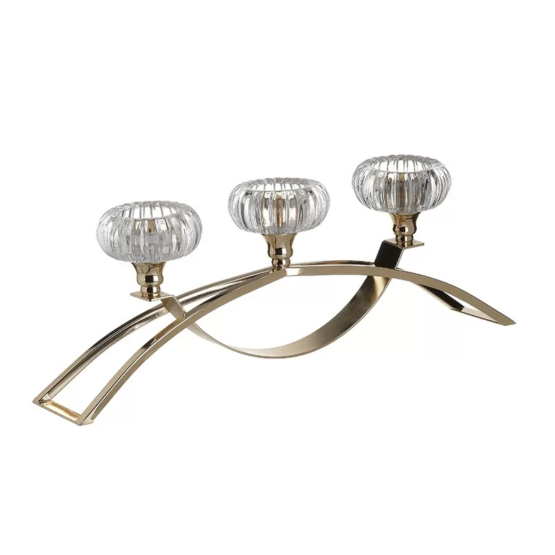 Suport lumanari Modern Gold 42 cm x 15 cm Suport lumanari Modern Gold 42 cm x 15 cm