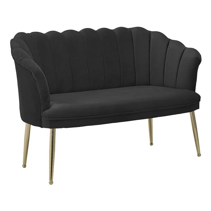 Canapea 2 locuri Black Gold 130cm x 72cm x 82cm Canapea 2 locuri Black Gold 130cm x 72cm x 82cm