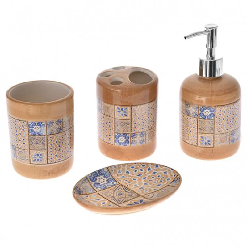 Set de baie 4 piese ceramica Mosaique Set de baie 4 piese ceramica Mosaique