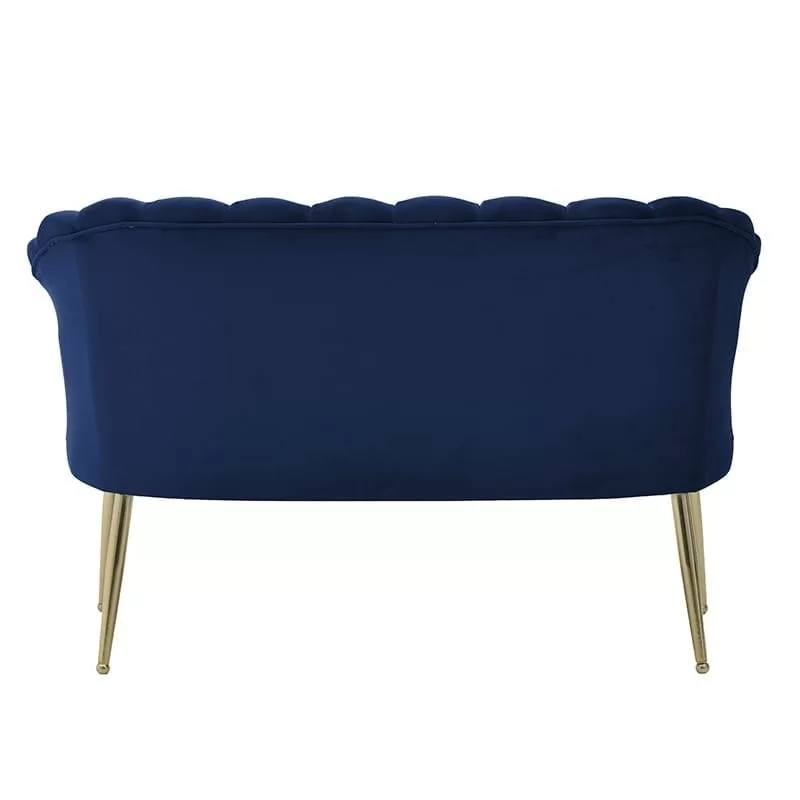 Canapea 2 locuri Blue Gold 130cm x 72cm x 82cm