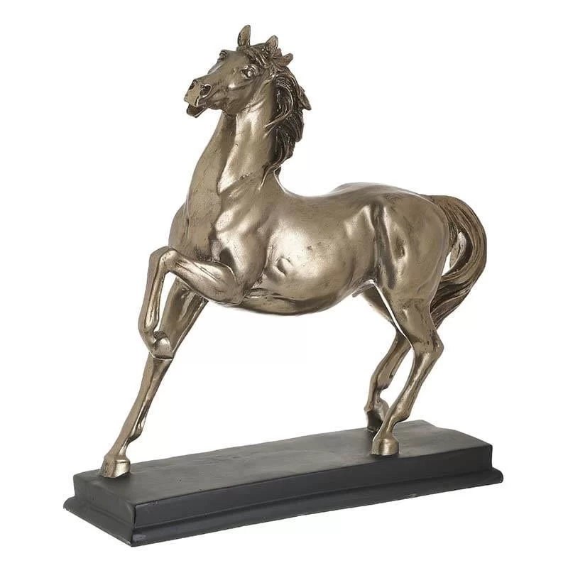 Cal decor din rasina Bronze Black 29 cm x 30 cm