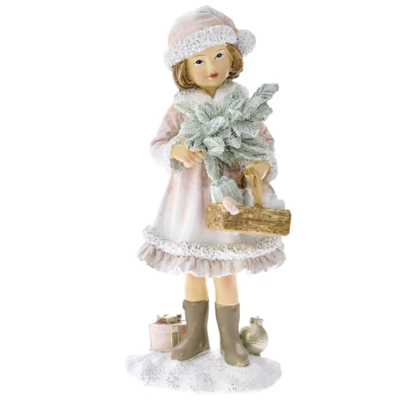 Figurina din rasina Girl Xmas 7 cm x 17 cm Figurina din rasina Girl Xmas 7 cm x 17 cm