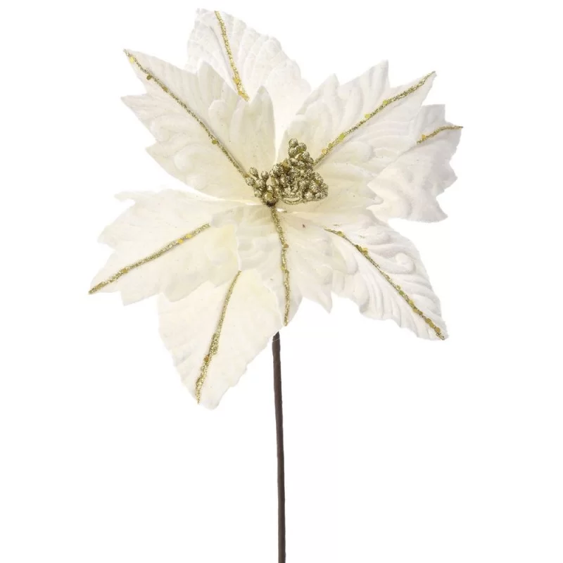 Set 4 Xmas Cream Poisentia 32 cm Set 4 Xmas Cream Poisentia 32 cm