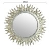 Oglinda perete Silver Gold Sun 53 cm - Romantic Home