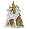 Figurina din rasina White Golden Deer 17 cm x 20 cm - Romantic Home