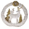 Figurina Deer din rasina White Golden 20 cm x 20 cm - Romantic Home