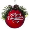 Set 6 globuri Merry Christmas din sticla 8 cm - Romantic Home Set 6 globuri Merry Christmas din sticla 8 cm - Romantic Home