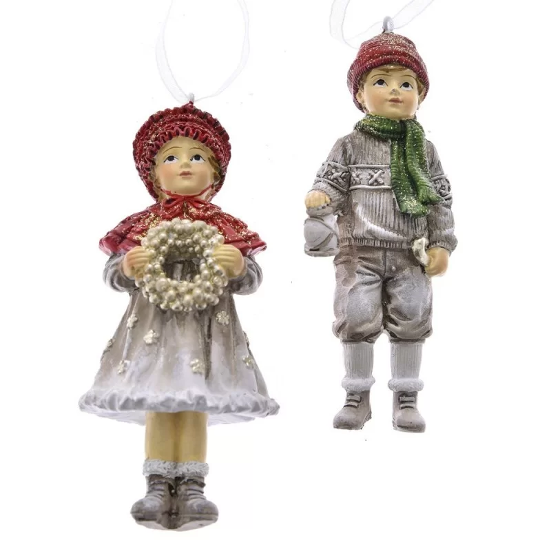 Set 2 ornamente brad din rasina Kids 5 cm x 11 cm Set 2 ornamente brad din rasina Kids 5 cm x 11 cm