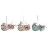 Set 6 ornamente brad Bird multicolor 15 cm x 7 cm Set 6 ornamente brad Bird multicolor 15 cm x 7 cm