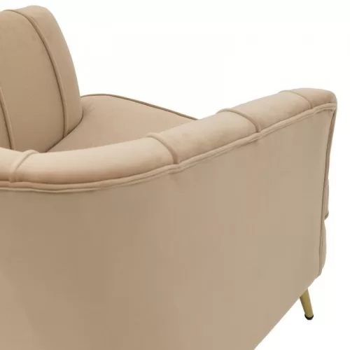 Fotoliu Beige Velvet 74 cm x 83 cm