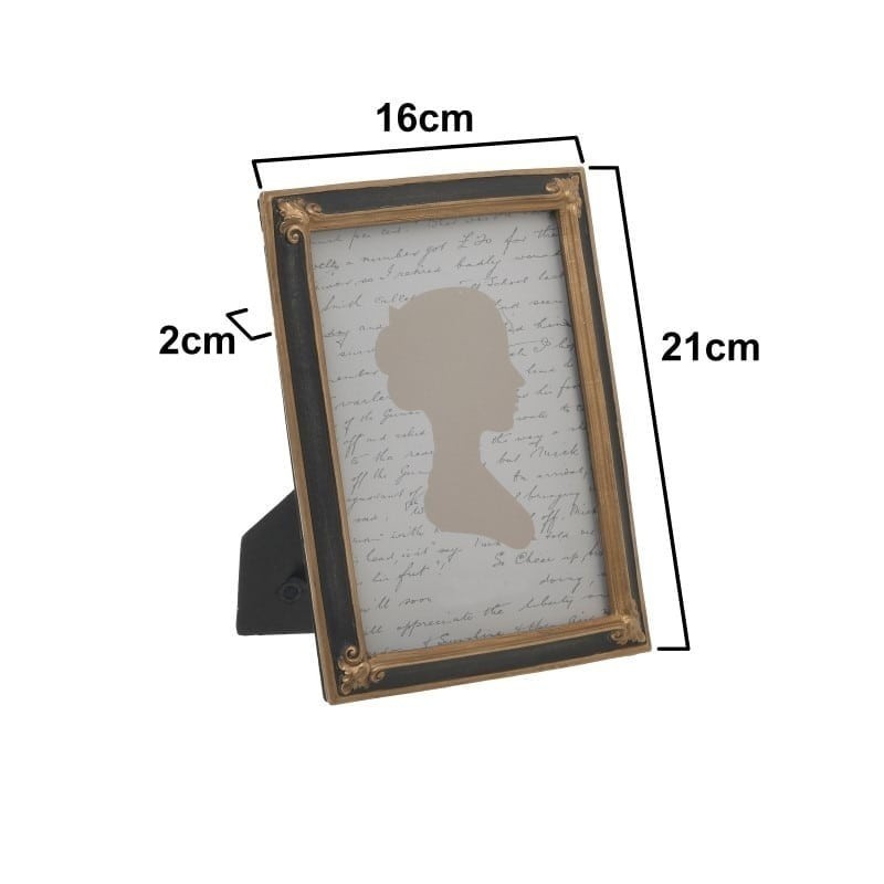 Rama foto din rasina Black Golden 13 cm x 18 cm - Romantic Home