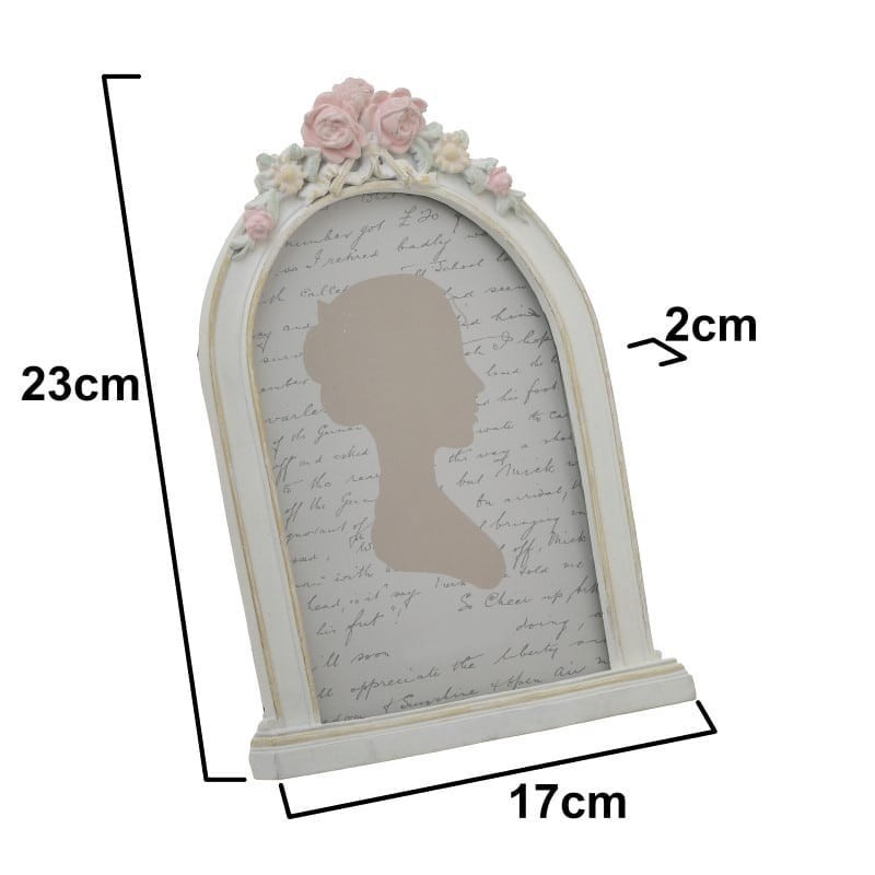 Rama foto din rasina White Pink 13 cm x 18 cm - Romantic Home