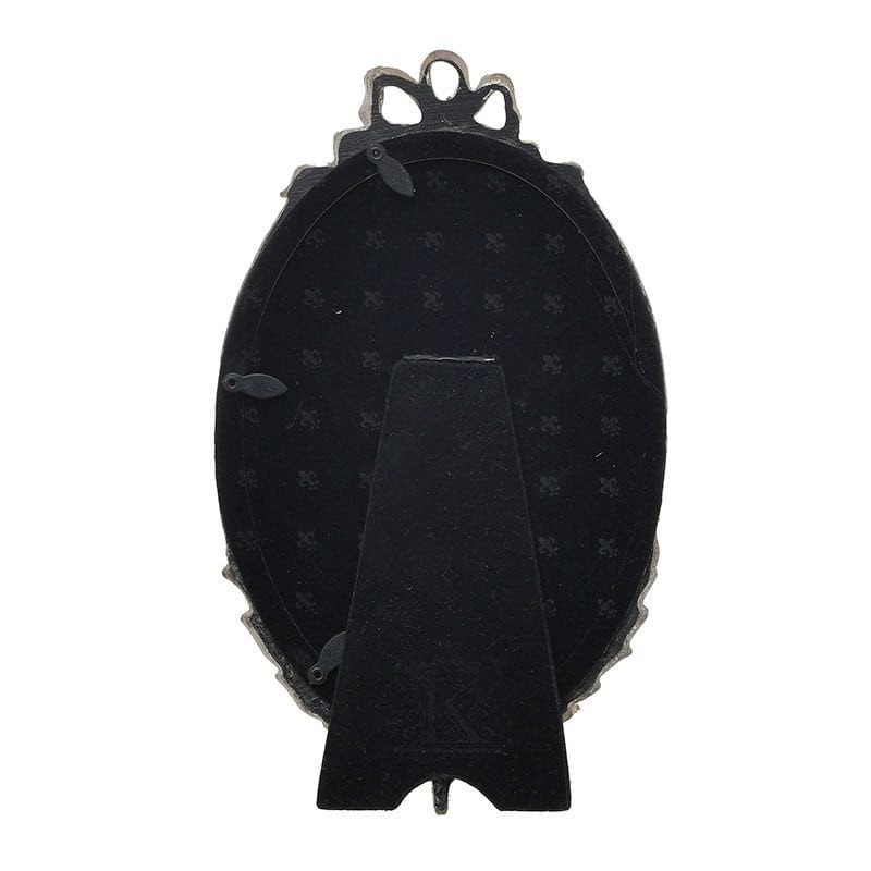 Rama foto din rasina ovala Antique Silver 13 cm x 18 cm - Romantic Home