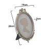 Rama foto din rasina ovala Antique Silver 13 cm x 18 cm - Romantic Home