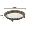 Tava din rasina cu oglinda rotunda Antique Golden 29 cm - Romantic Home