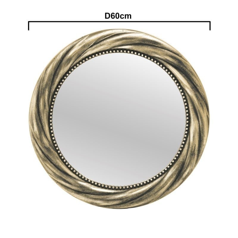 Oglinda perete Golden Black 60 cm - Romantic Home