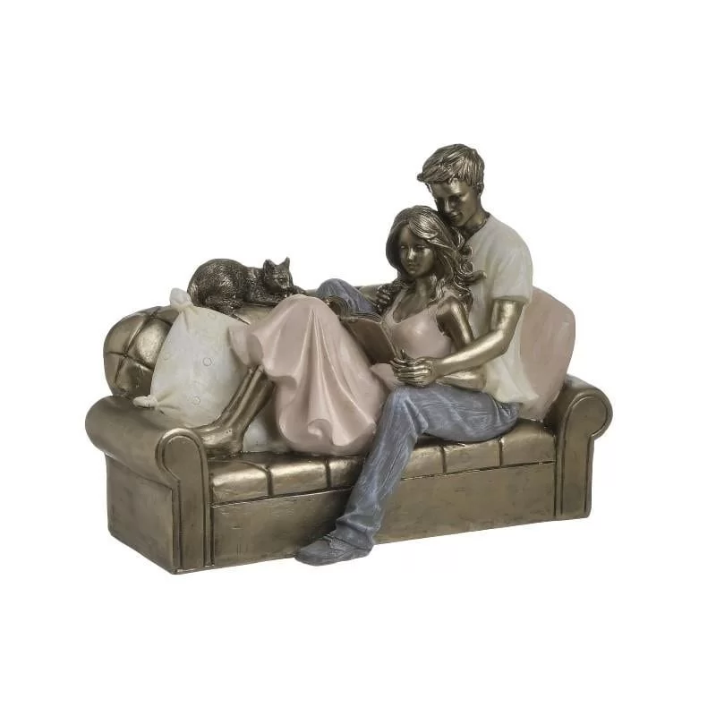 Figurina rasina Couple on Couch 22 cm Figurina rasina Couple on Couch 22 cm