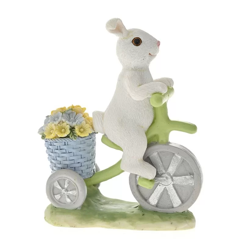 Figurina din rasina Rabbit on Bicycle
